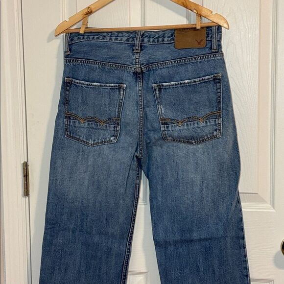American Eagle Y2K Men’s Low Loose Blue Jeans, 29 x 30 - Picture 6 of 8